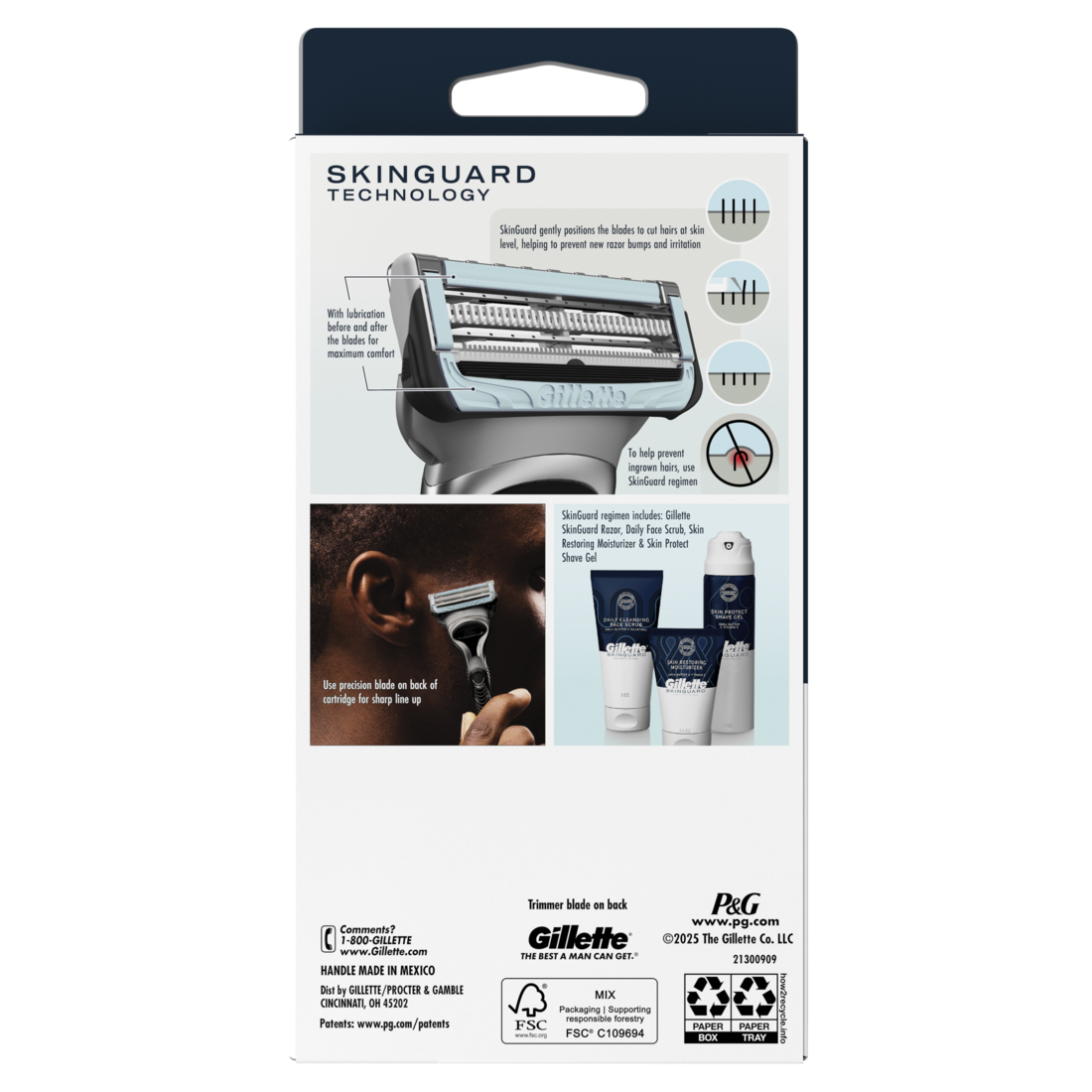 Gillette SkinGuard Razors for Men 1 Handle with Razor Blade Refill - 1ct/36pk