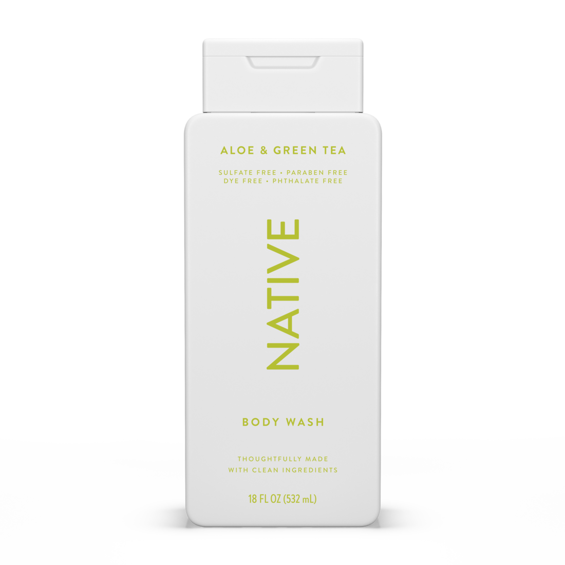 Native Aloe & Green Tea Body Wash - 18oz/6pk