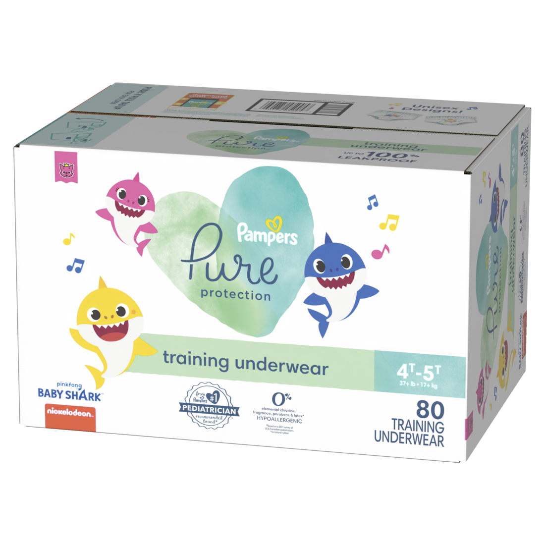 Pampers Pure Protection Training Underwear Unisex Size 4T5T - 80ct/1pk