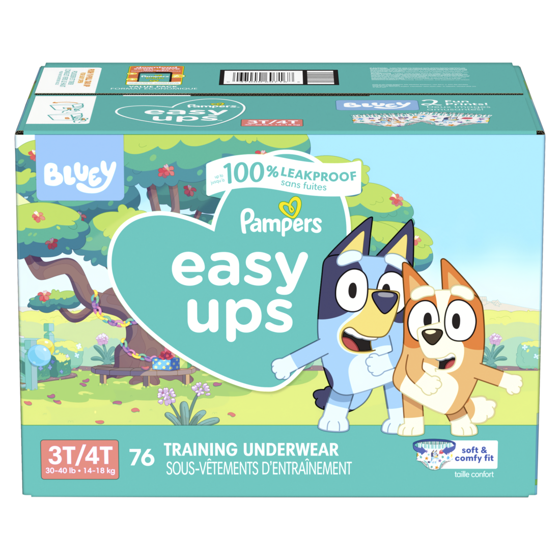 Pampers Easy Ups Training Underwear Boys Size 5 3T-4T - 76ct/1pk
