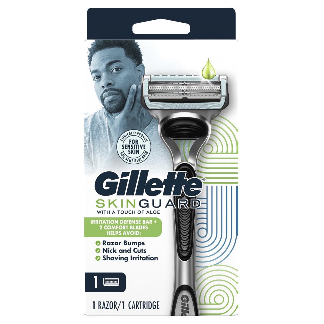 Gillette SkinGuard Razors for Men 1 Handle with Razor Blade Refill - 1ct/36pk