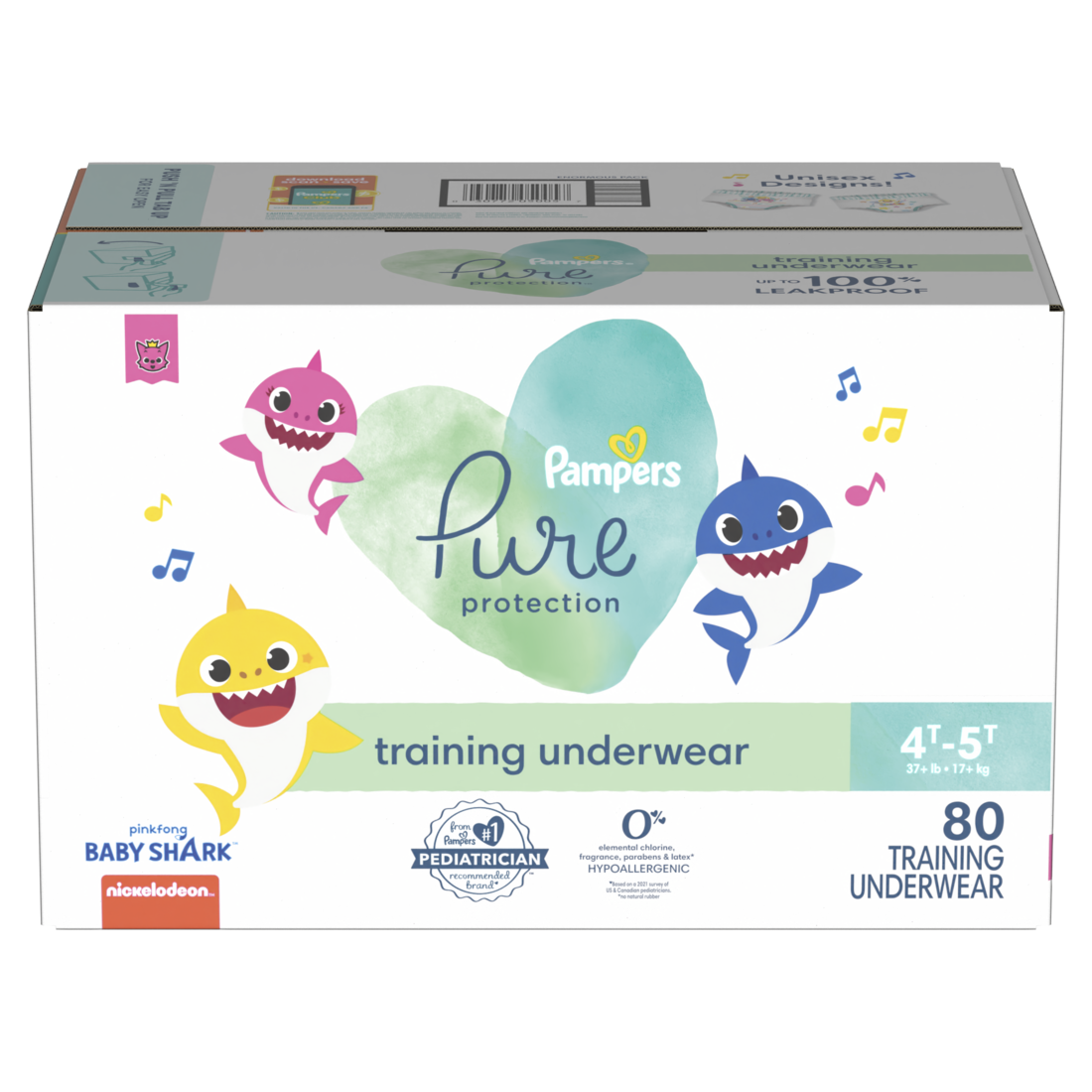 Pampers Pure Protection Training Underwear Unisex Size 4T5T - 80ct/1pk