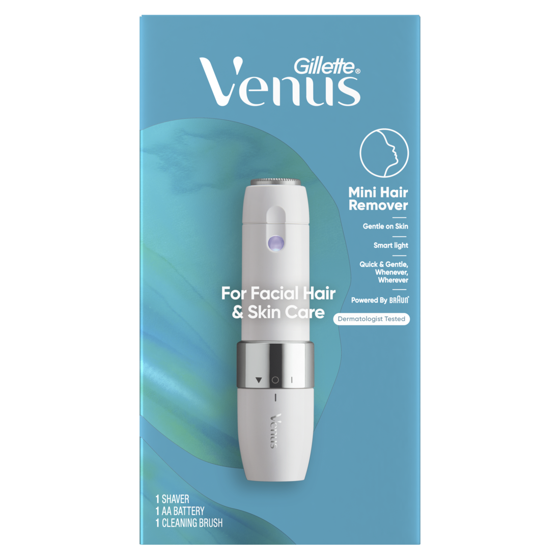 Gillette Venus Mini Facial Hair Remover Portable Electric Shaver - 1box/24pk