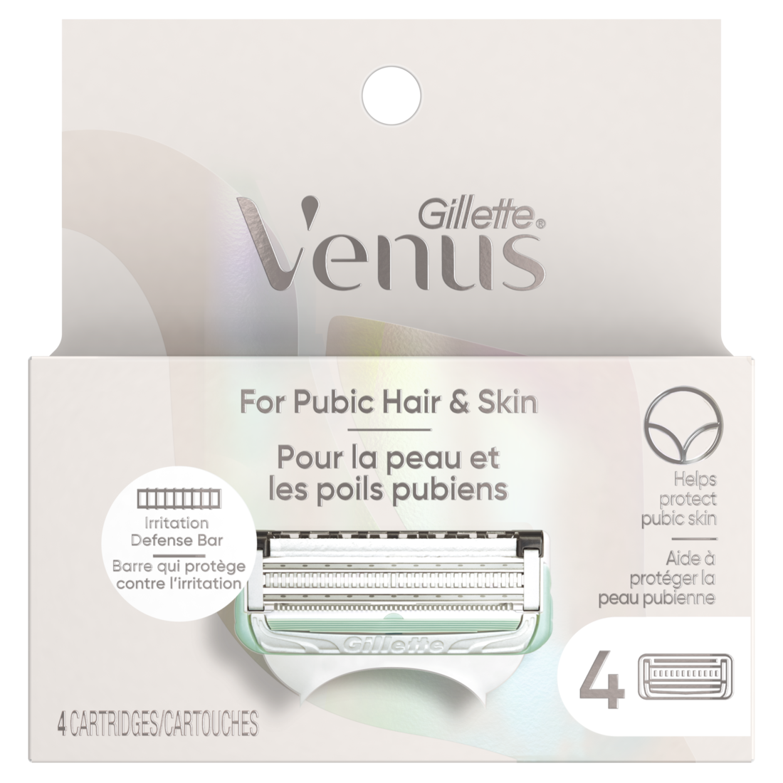 Gillette Venus for Pubic Hair and Skin Women's Razor Blades Refills - 4ct/48pk