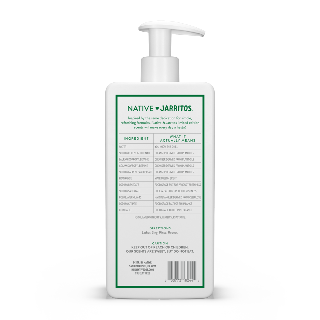 Native Limited Edition Watermelon Shampoo - 16.5oz/6pk