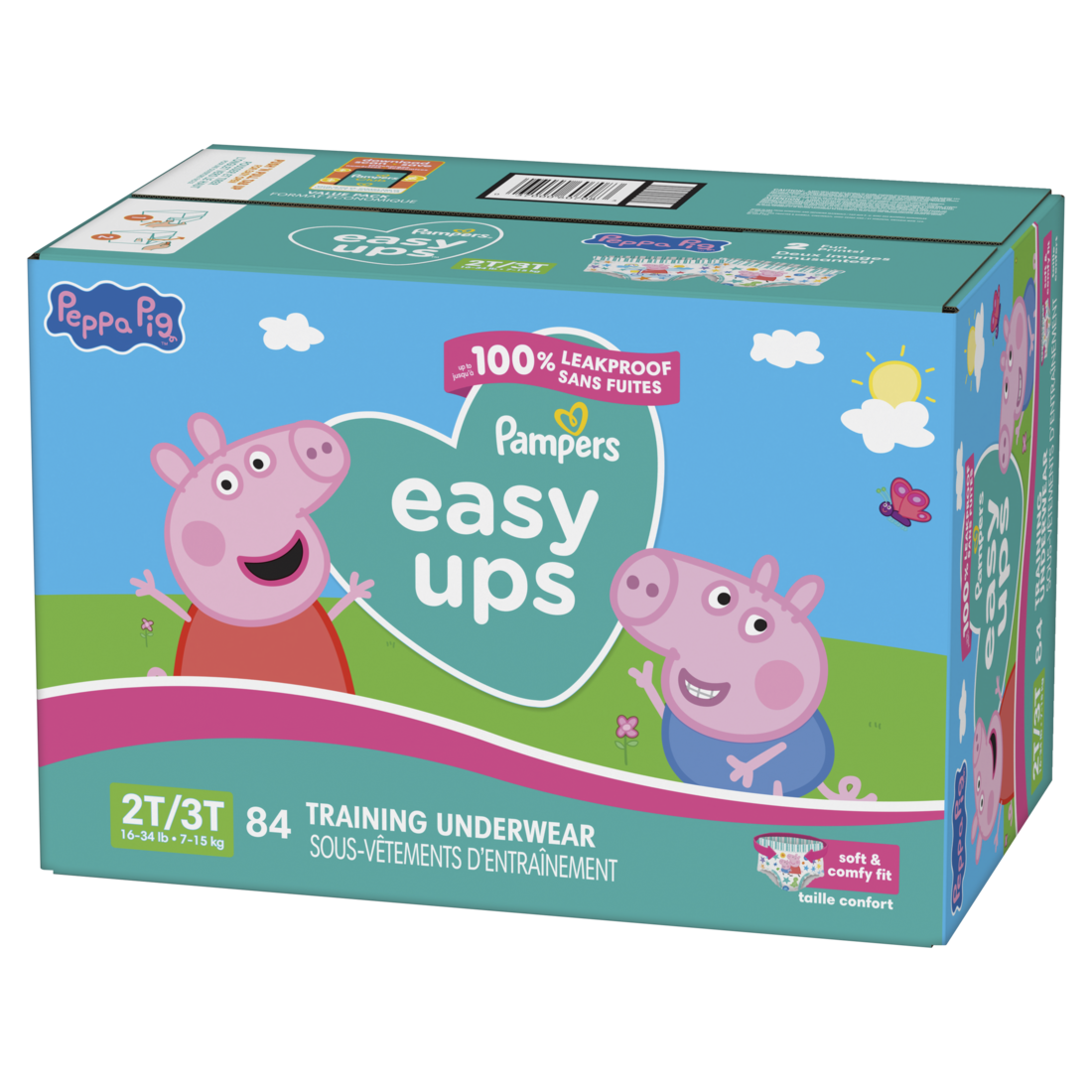 Pampers Easy Ups Training Underwear Peppa Pig Size 4 2T-3T - 84ct/1pk