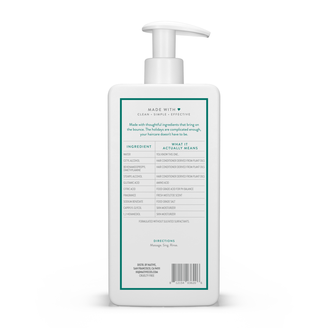 Native Limited Edition Fresh Mistletoe Volumizing Conditioner - 16.5oz/6pk