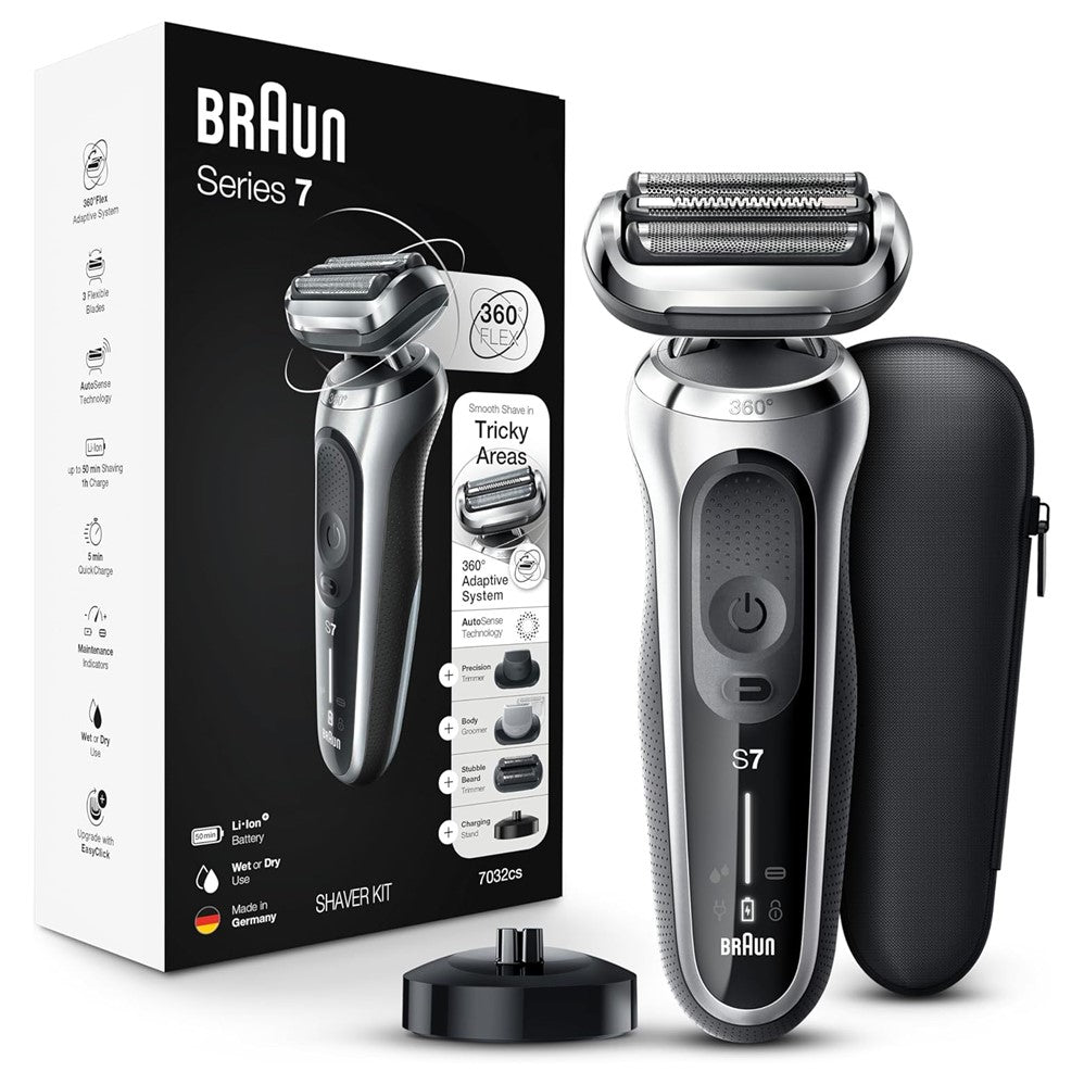 Braun Shaver 7032cs Charging Stand Silver - 1box/2pk