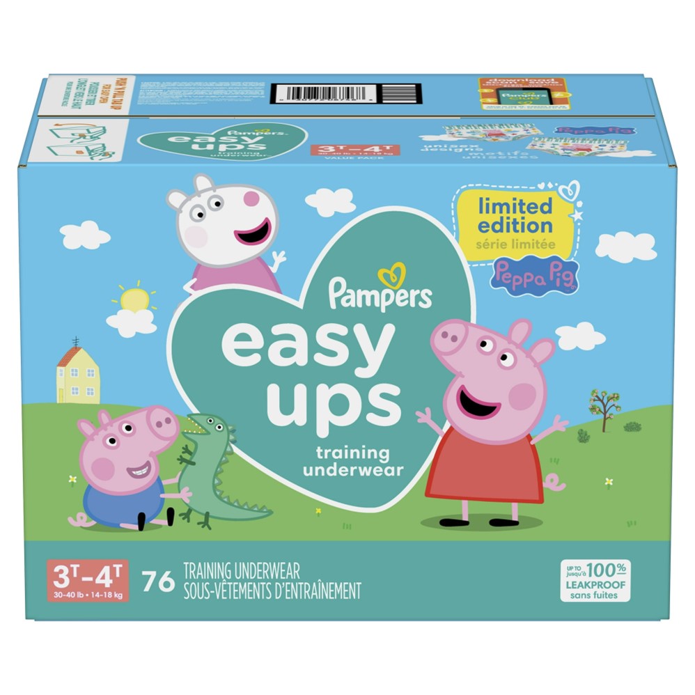 Pampers Easy Ups 3T-4T Value Peppa Pig - 76ct/1pk