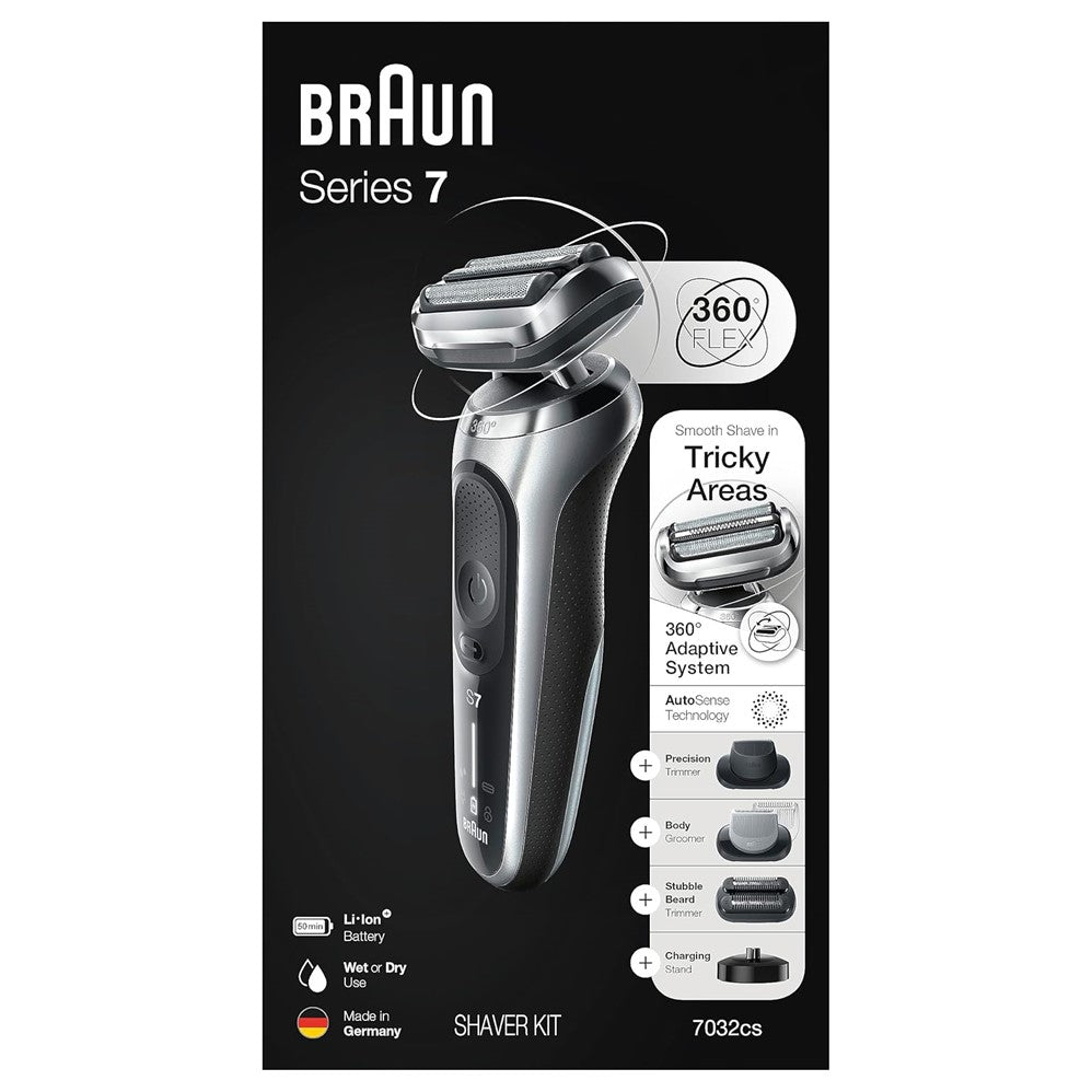 Braun Shaver 7032cs Charging Stand Silver - 1box/2pk