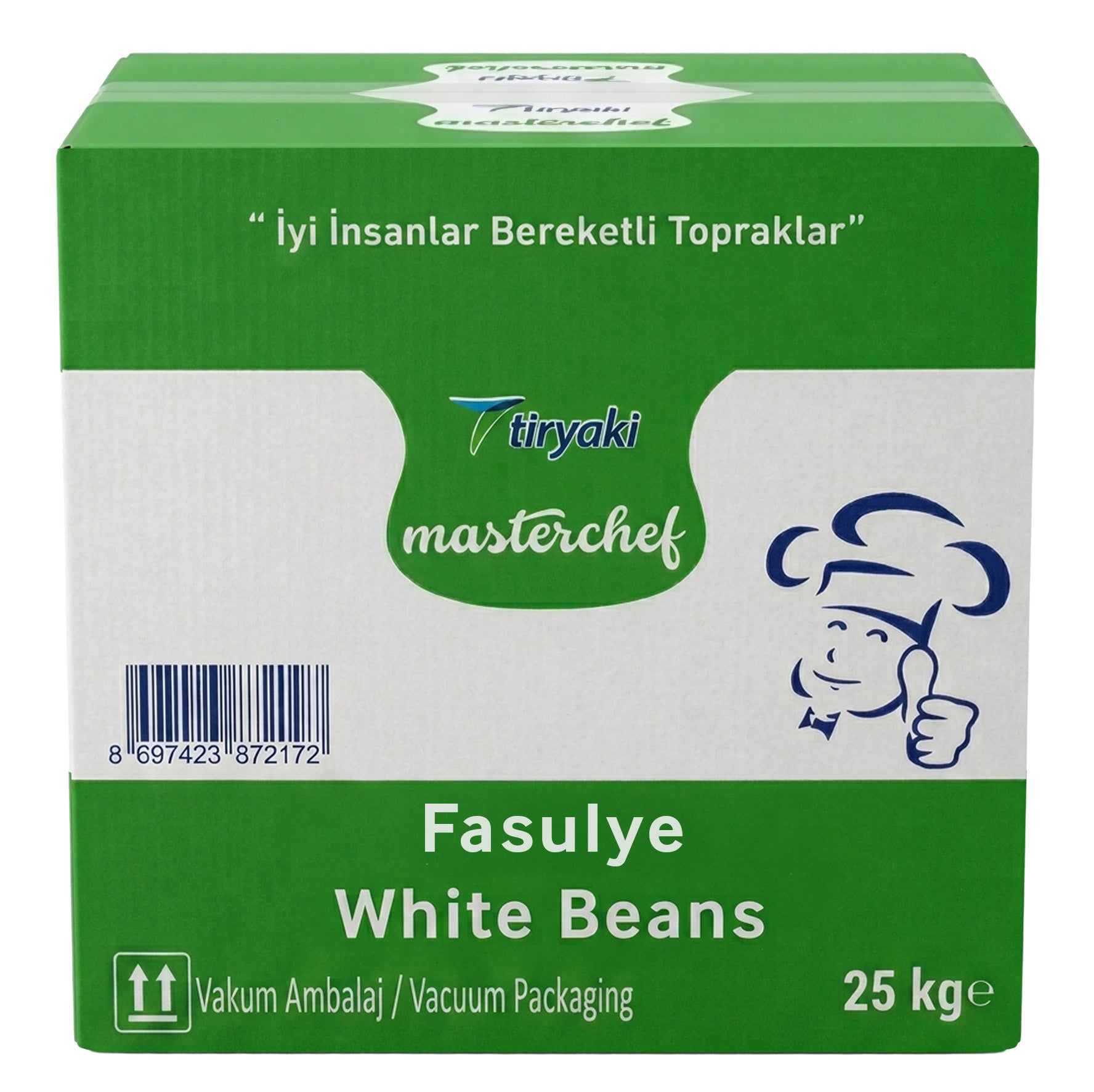 Tiryaki White Bean PP Bags - 25kg/55.12lb/1pk