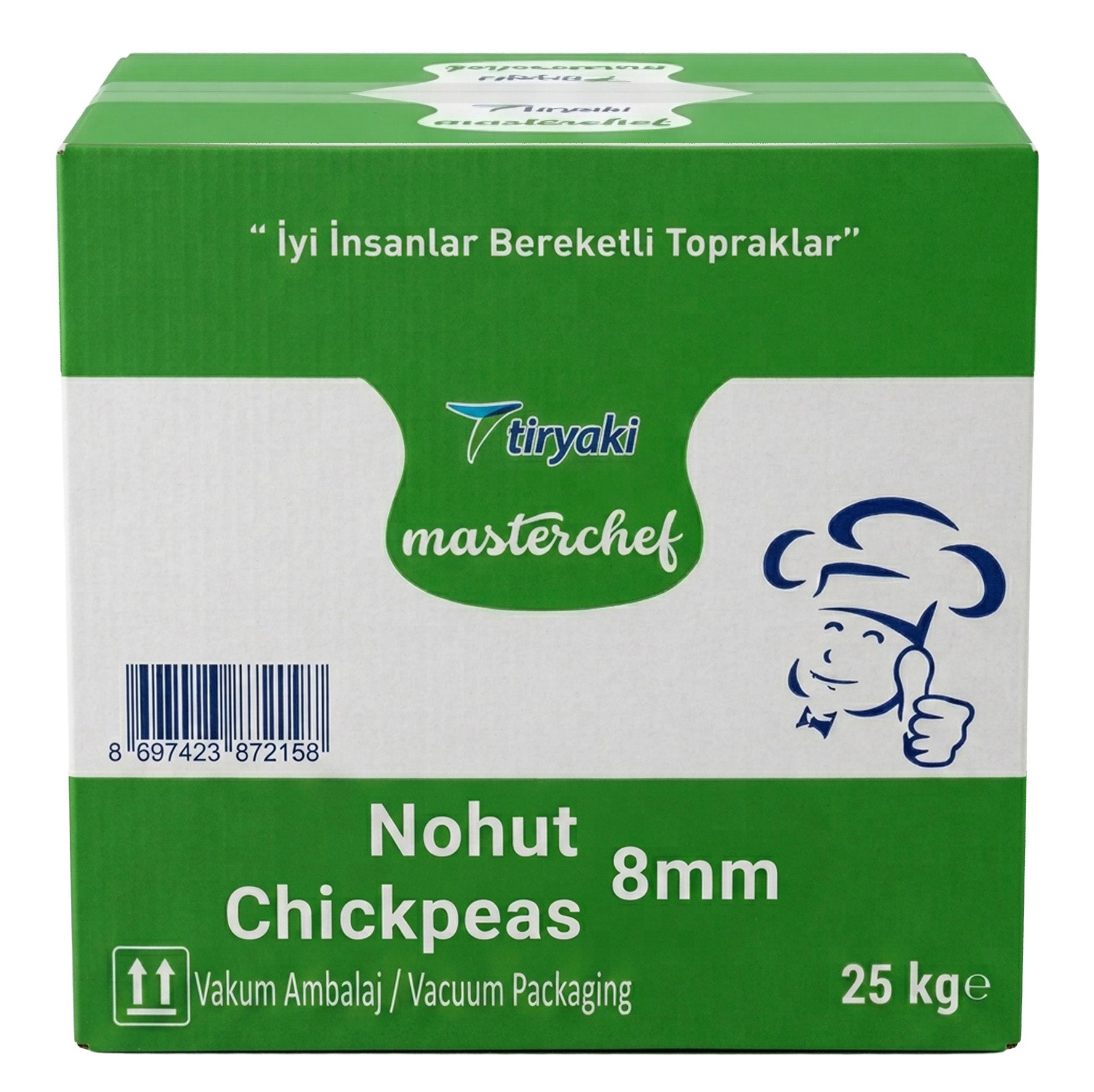Tiryaki Chickpeas PP Bags - 25kg/55.12lb/1pk