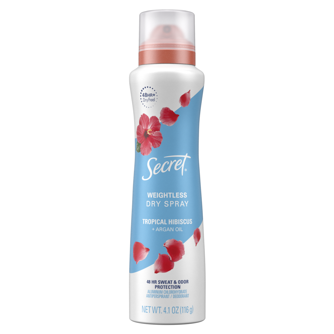Secret Dry Spray Antiperspirant and Deodorant for Women Tropical Hibiscus - 4.1oz/12pk