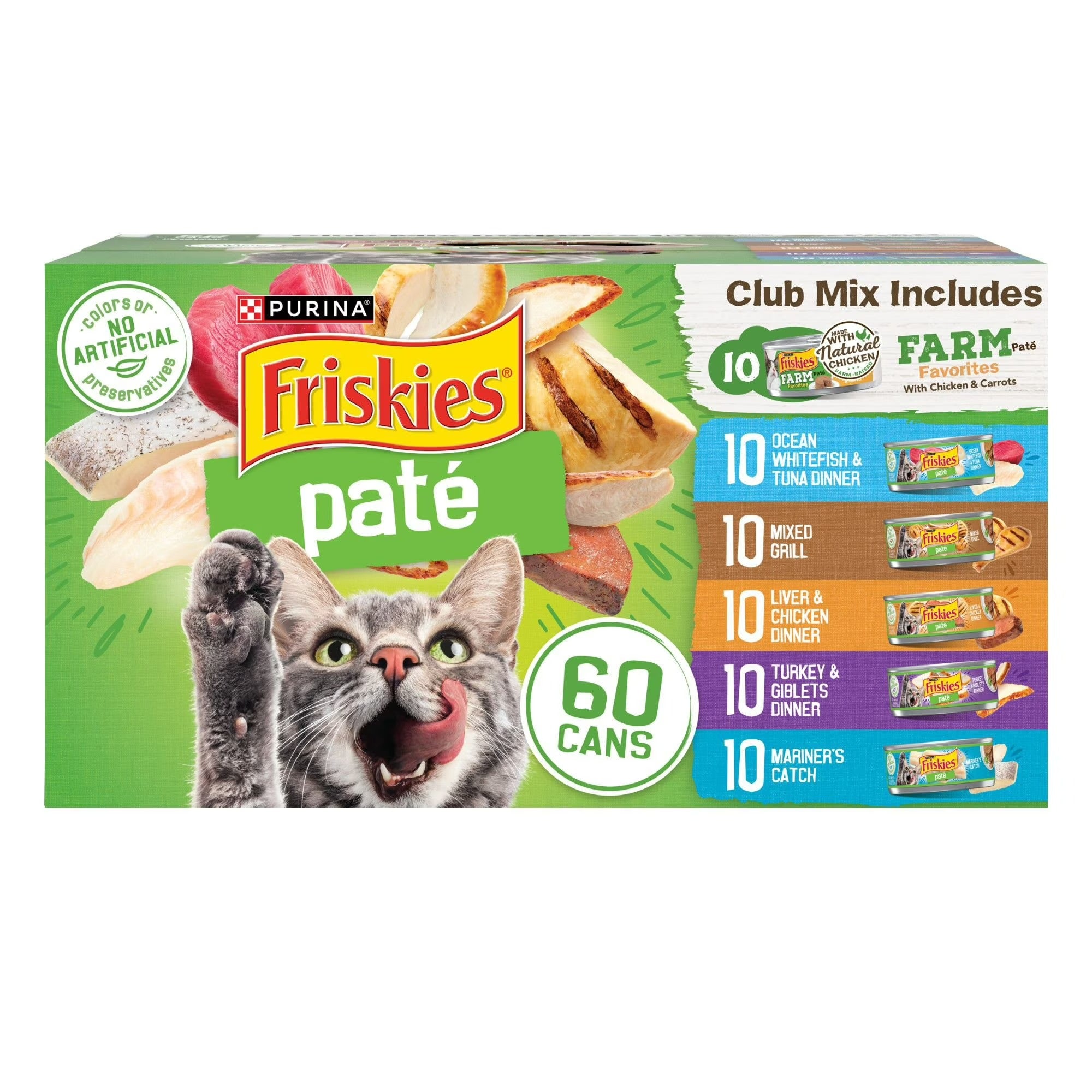 Purina Friskies Variety Pack Adult Pate Wet Cat Food - 5.5oz/60pk