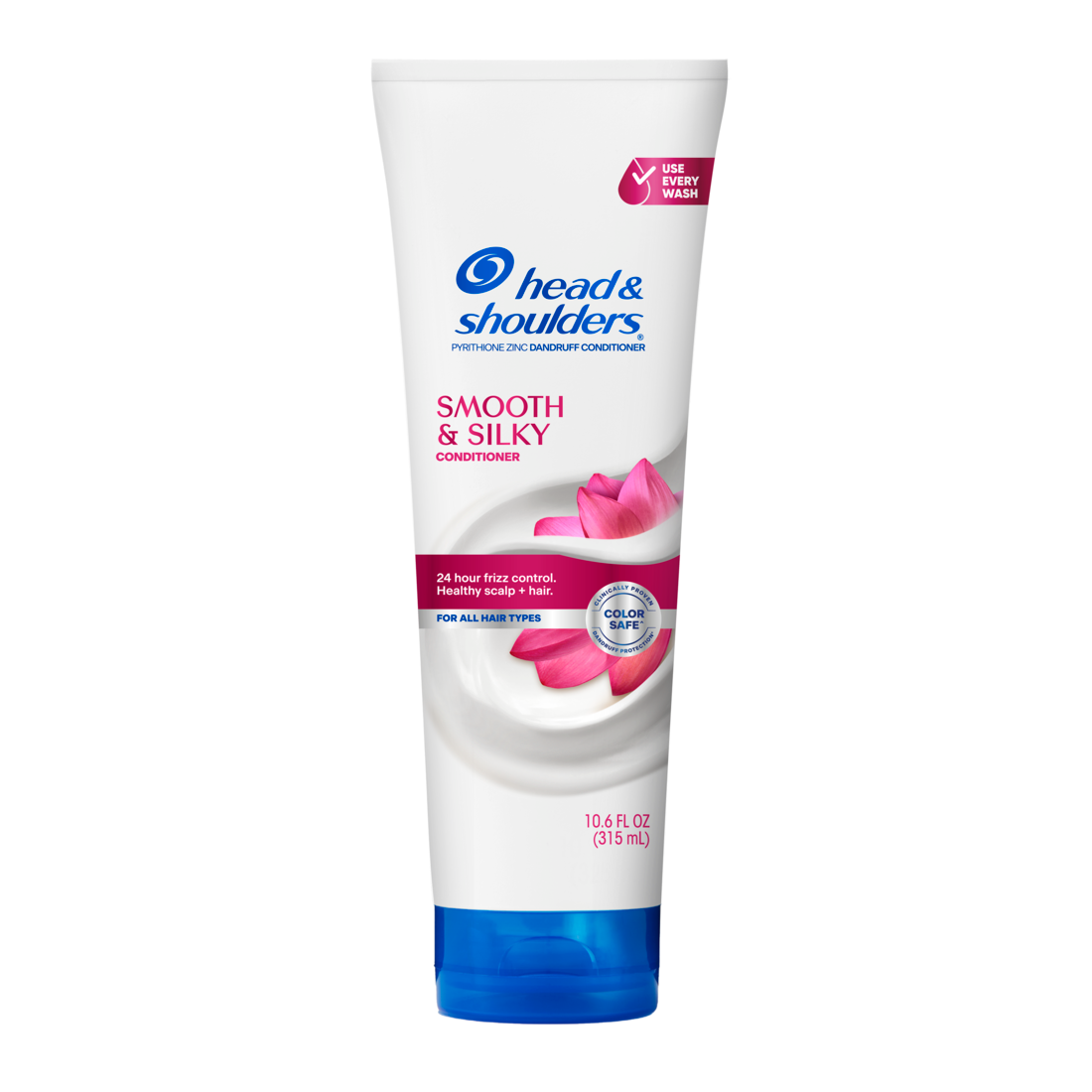 Head & Shoulders Smooth & Silky Dandruff Conditioner Frizz Control Fresh Floral Scent Color Safe - 10.6oz/12pk
