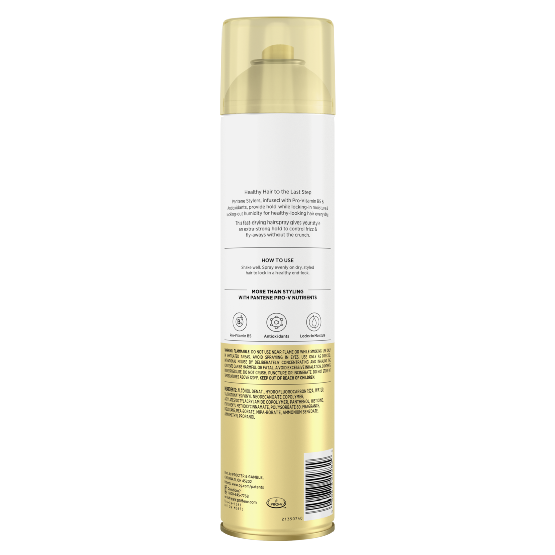 Pantene Extra Strong Hold Hairspray Level 5 Pro-Vitamin B5 and Antioxidant Formula - 14oz/6pk
