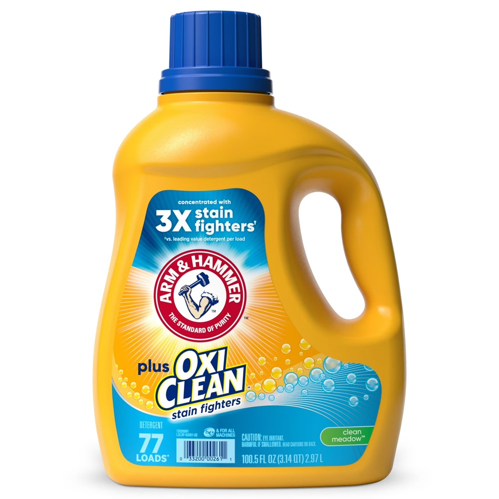 Arm & Hammer Liquid Laundry Detergent Clean Meadow Plus OxiClean - 100.5oz/4pk