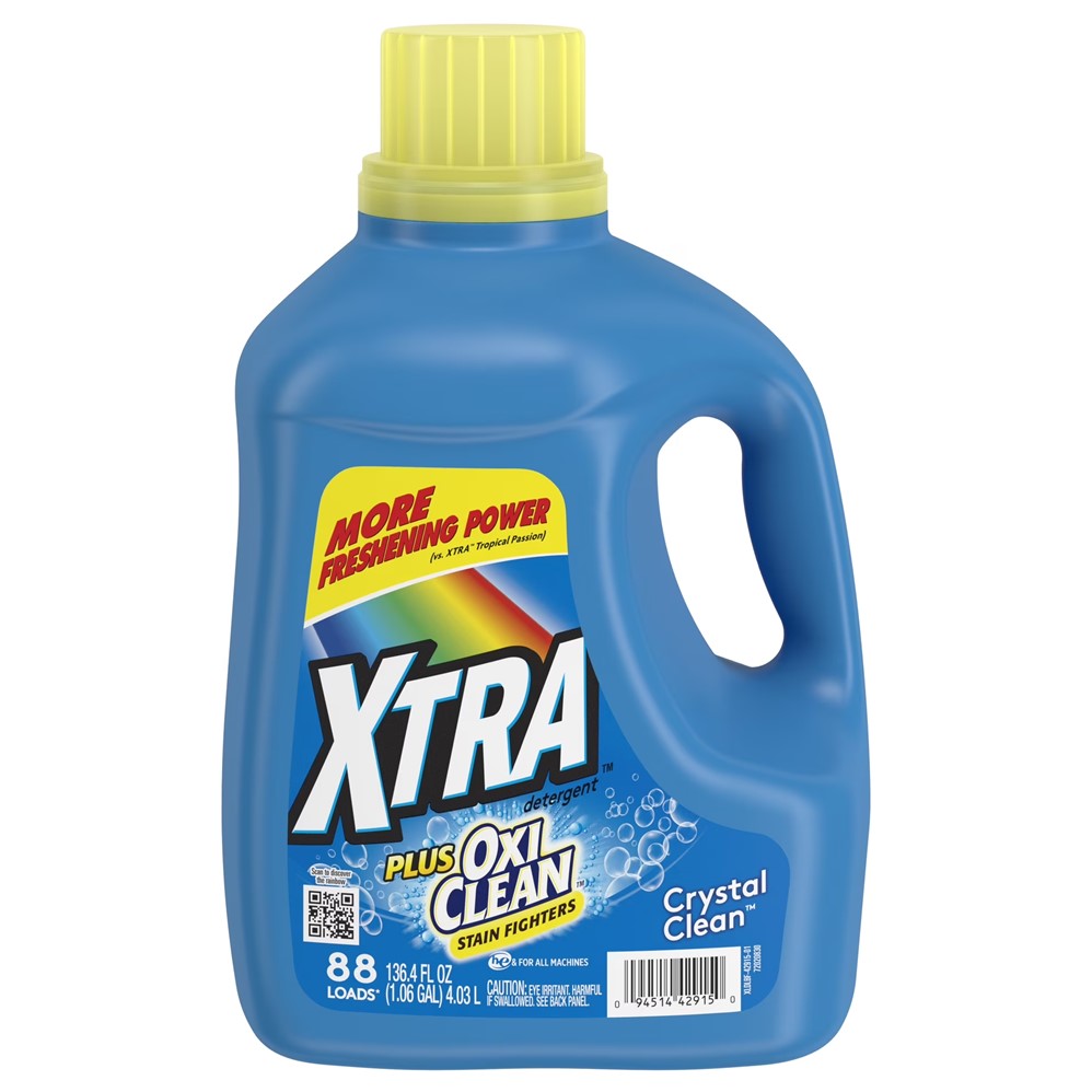 XTRA Liquid Laundry Detergent Plus OxiClean - 136.4oz/4pk