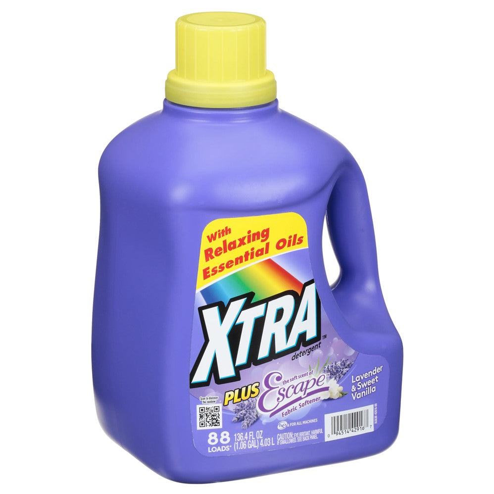 XTRA Liquid Laundry Detergent Plus Scent of Escape - 136.4oz/4pk