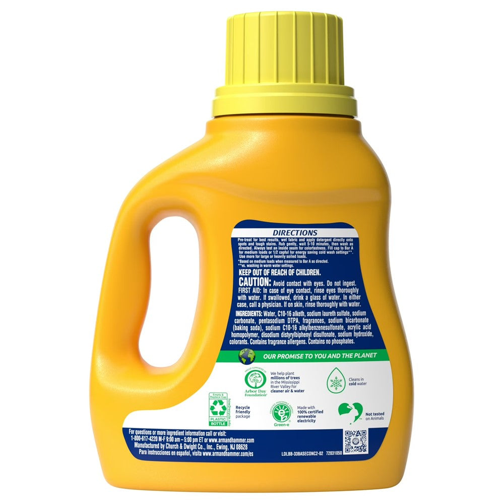 Arm & Hammer Liquid Laundry Detergent Clean Burst Dual HE - 33oz/8pk