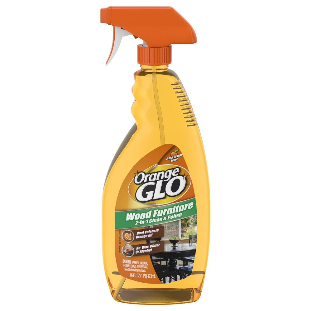 Orange Glo Wood Furniture 2-in-1 Clean & Polish Spray - 16oz/6pk