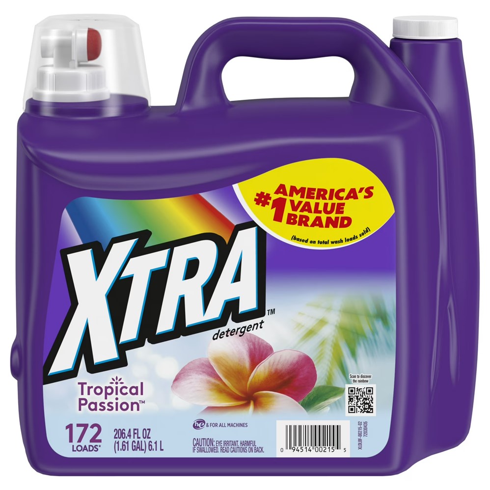 XTRA Liquid Laundry Detergent Tropical Passion - 206.4oz/2pk