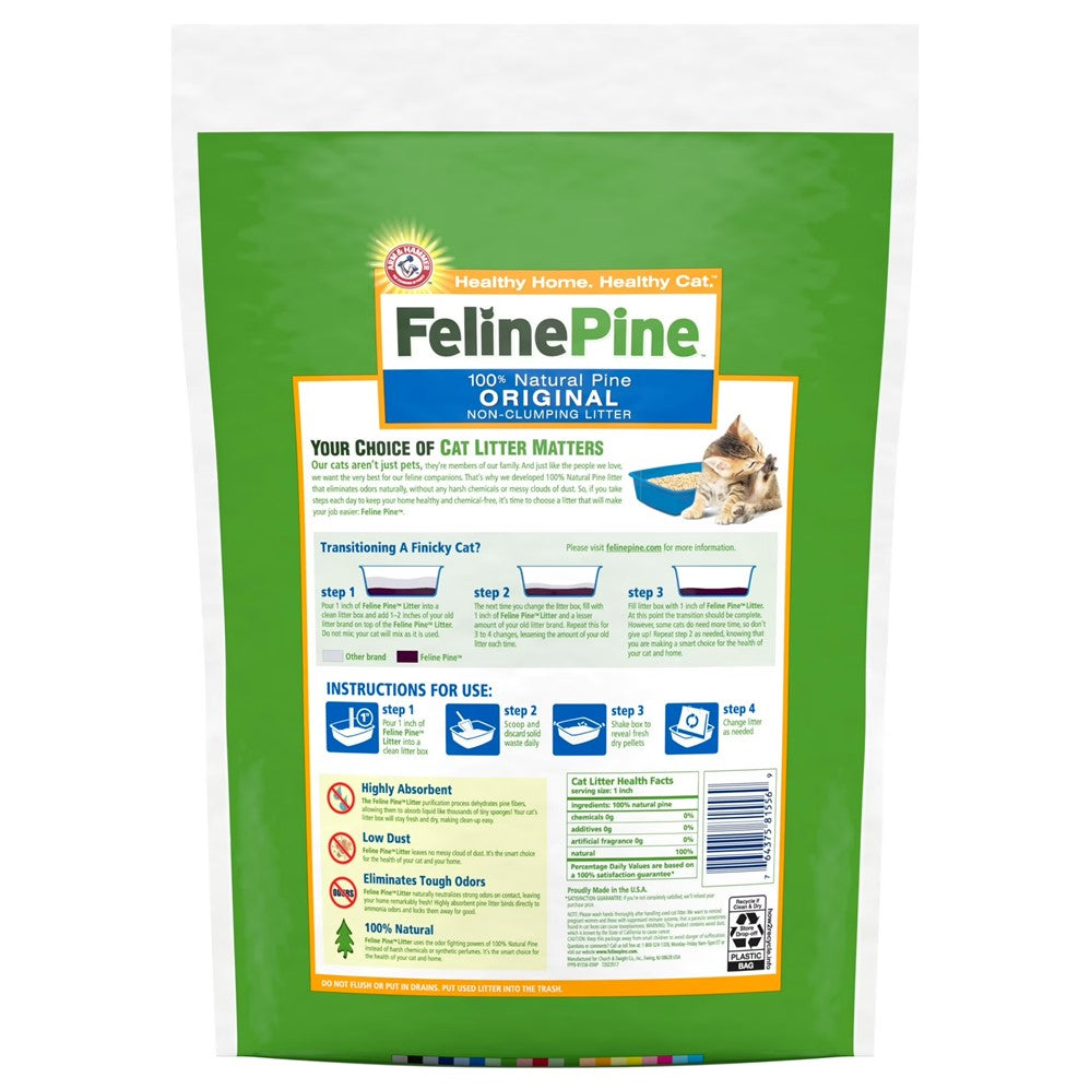 Feline Pine Non-Clumping Cat Litter - 7lb/6pk