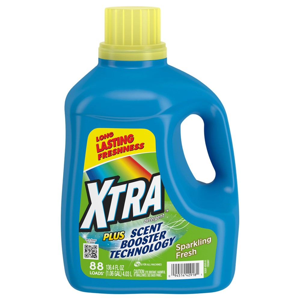 XTRA Liquid Laundry Detergent Plus Scent Booster - 136.4oz/4pk