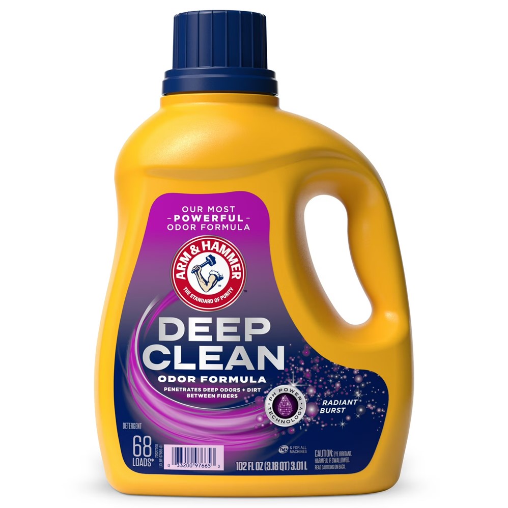 Arm & Hammer Liquid Laundry Detergent Deep Clean Odor - 102oz/4pk