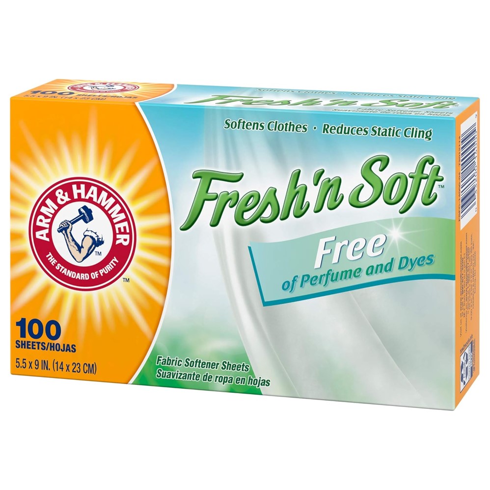 Arm & Hammer Dryer Sheets Clean Scentsations Free - 100ct/6pk