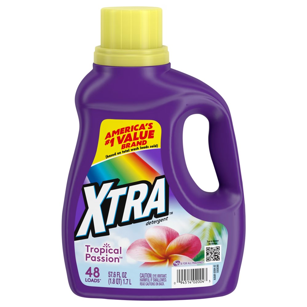 XTRA Liquid Laundry Detergent Tropical Passion - 57.6oz/6pk