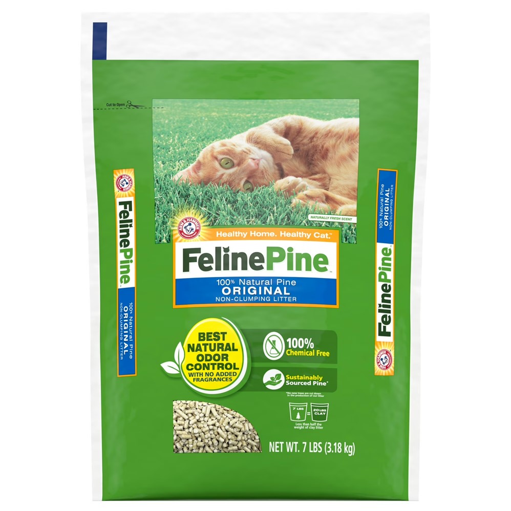 Feline Pine Non-Clumping Cat Litter - 7lb/6pk