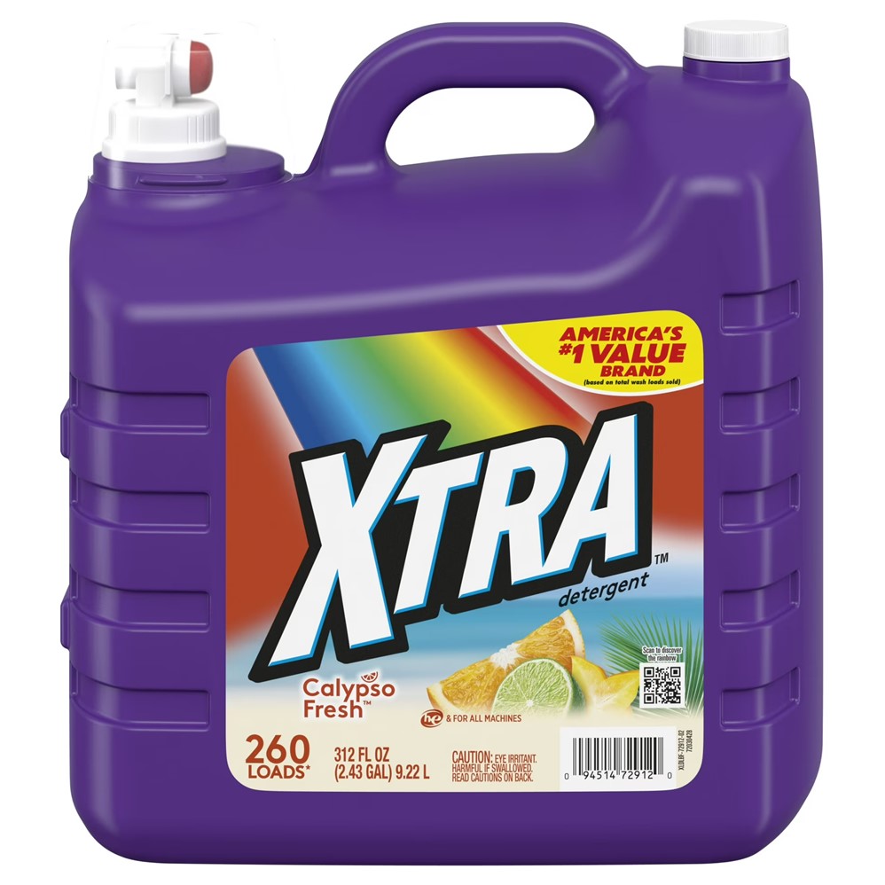 XTRA Liquid Laundry Detergent Calypso Fresh - 312oz/2pk