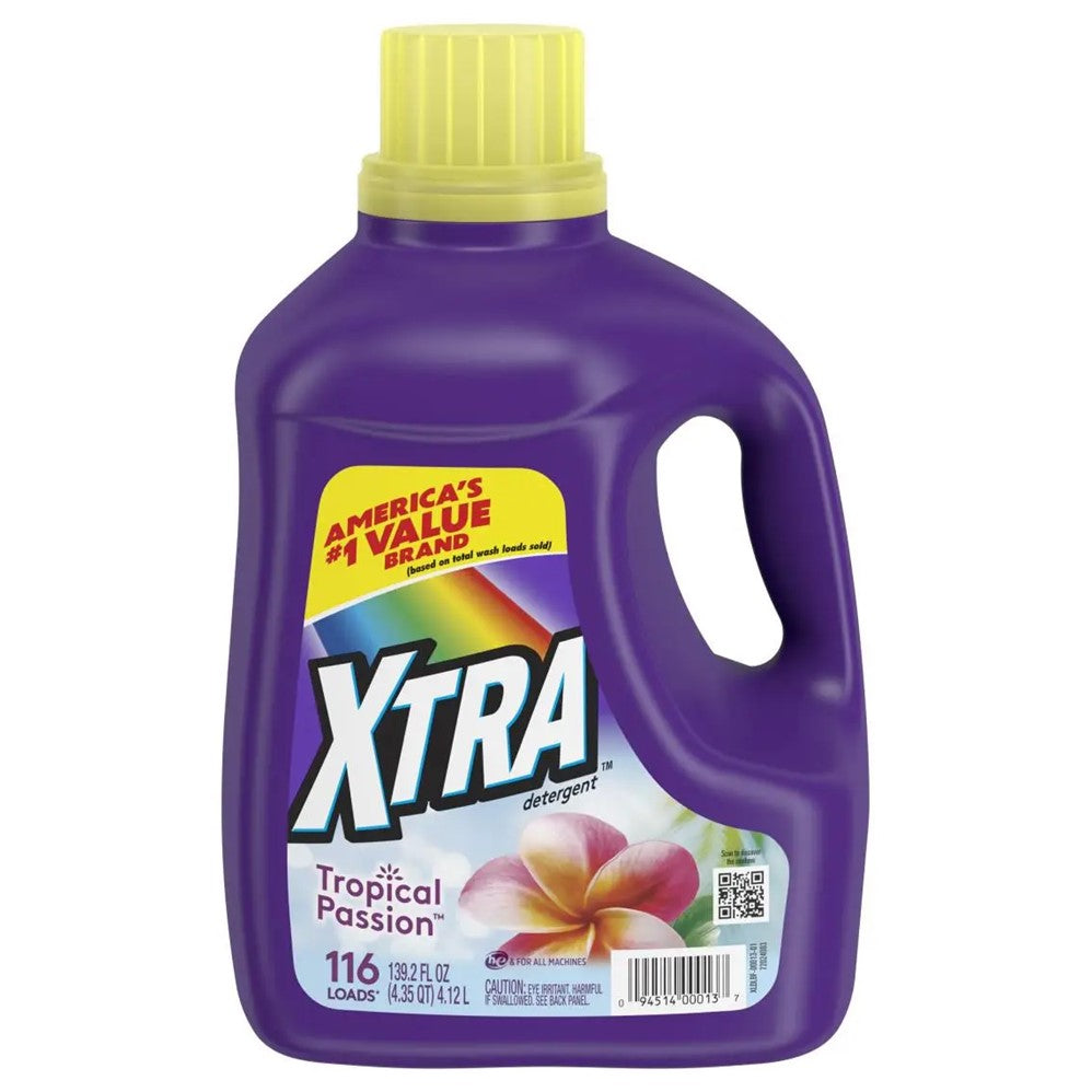 XTRA Liquid Laundry Detergent Tropical Passion - 139.2oz/4pk