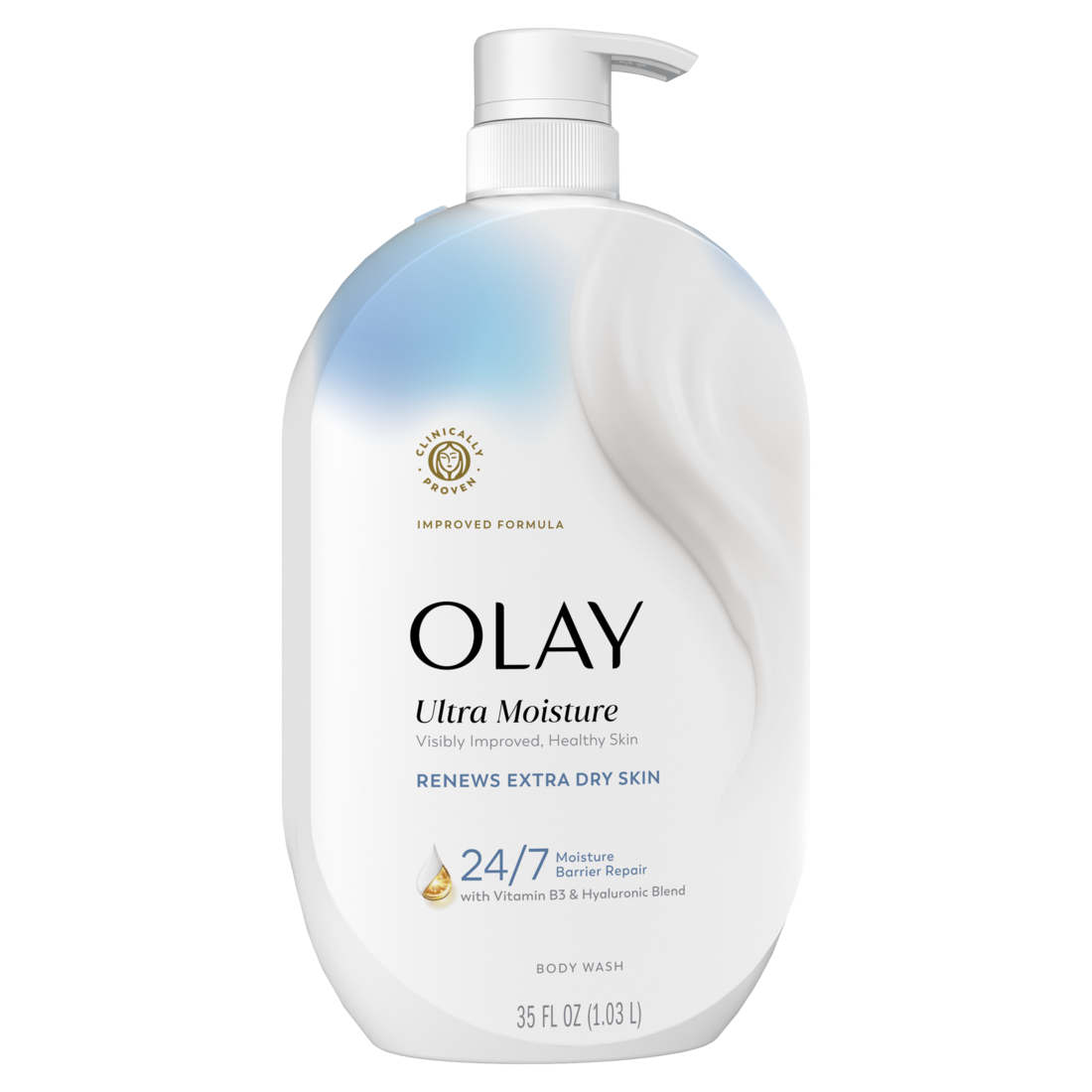 Olay Ultra Moisture Body Wash for Extra Dry Skin Vitamin B3 and Hyaluronic Blend - 35oz/4pk