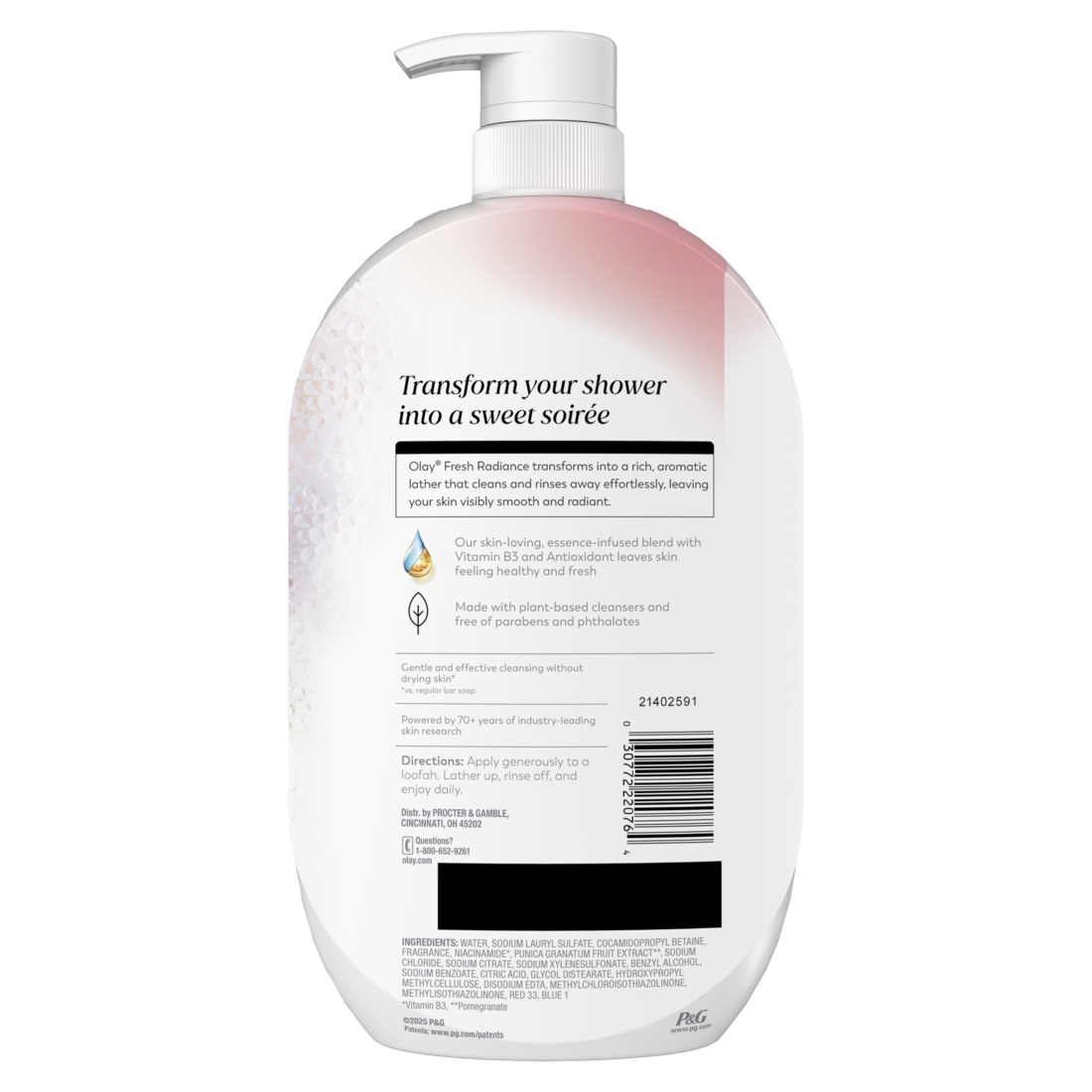 Olay Fresh Radiance Body Wash with Essence of Black Cherry and Vanilla Vitamin B3 and Antioxidant Blend - 35oz/4pk