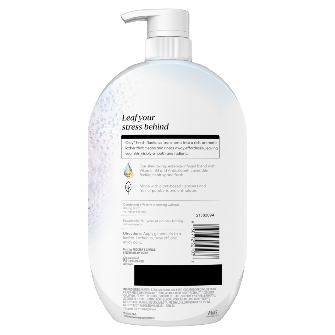 Olay Fresh Radiance Body Wash with Essence of Birch Water and Lavender Vitamin B3 and Antioxidant Blend -35oz /4pk