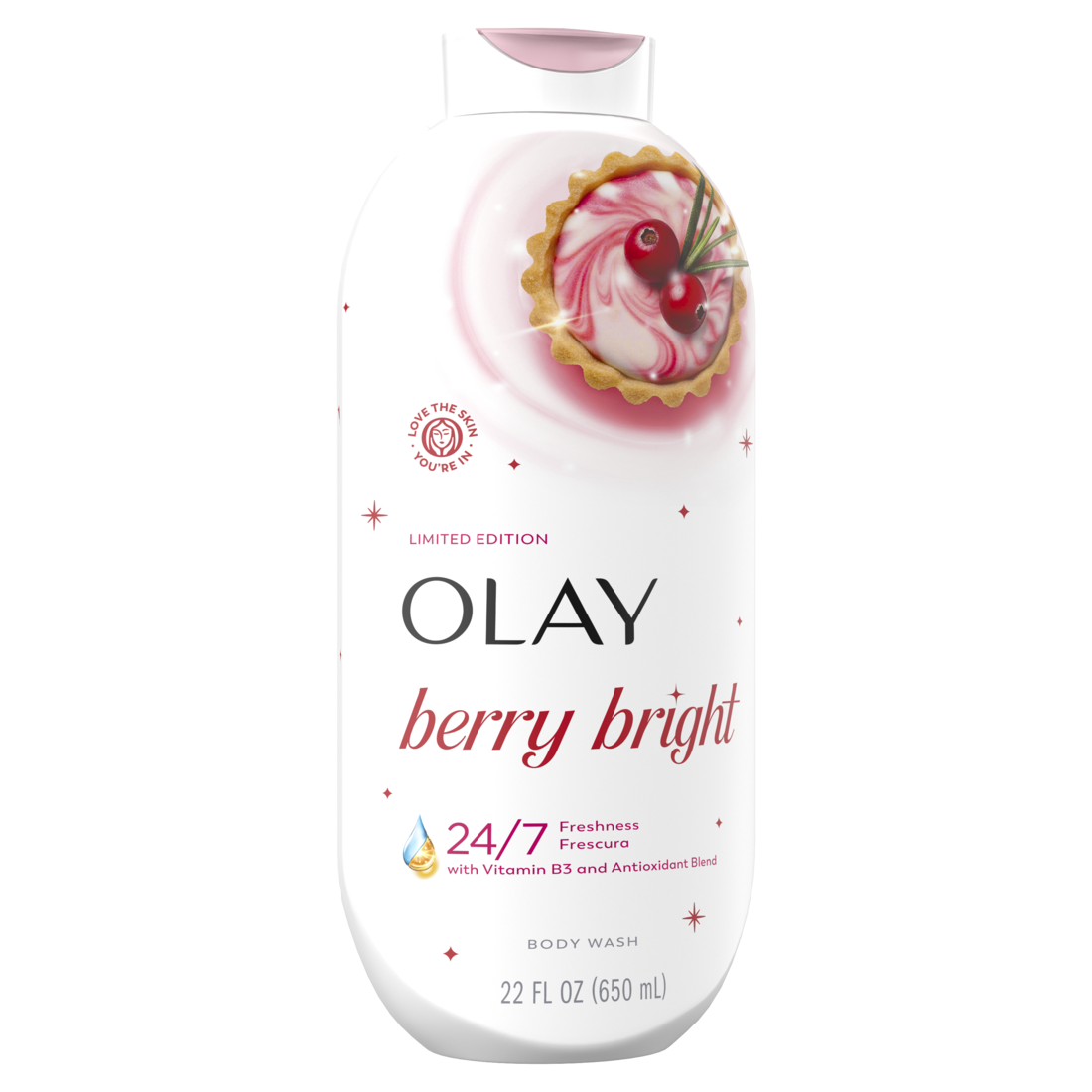 Olay Berry Bright Body Wash with Vitamin B3 and Antioxidant Blend Limited Edition - 22oz/4pk