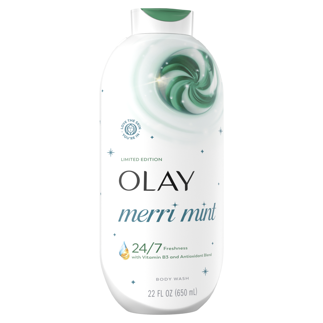 Olay Merri Mint Body Wash with Vitamin B3 and Antioxidant Blend Limited Edition - 22oz/4pk