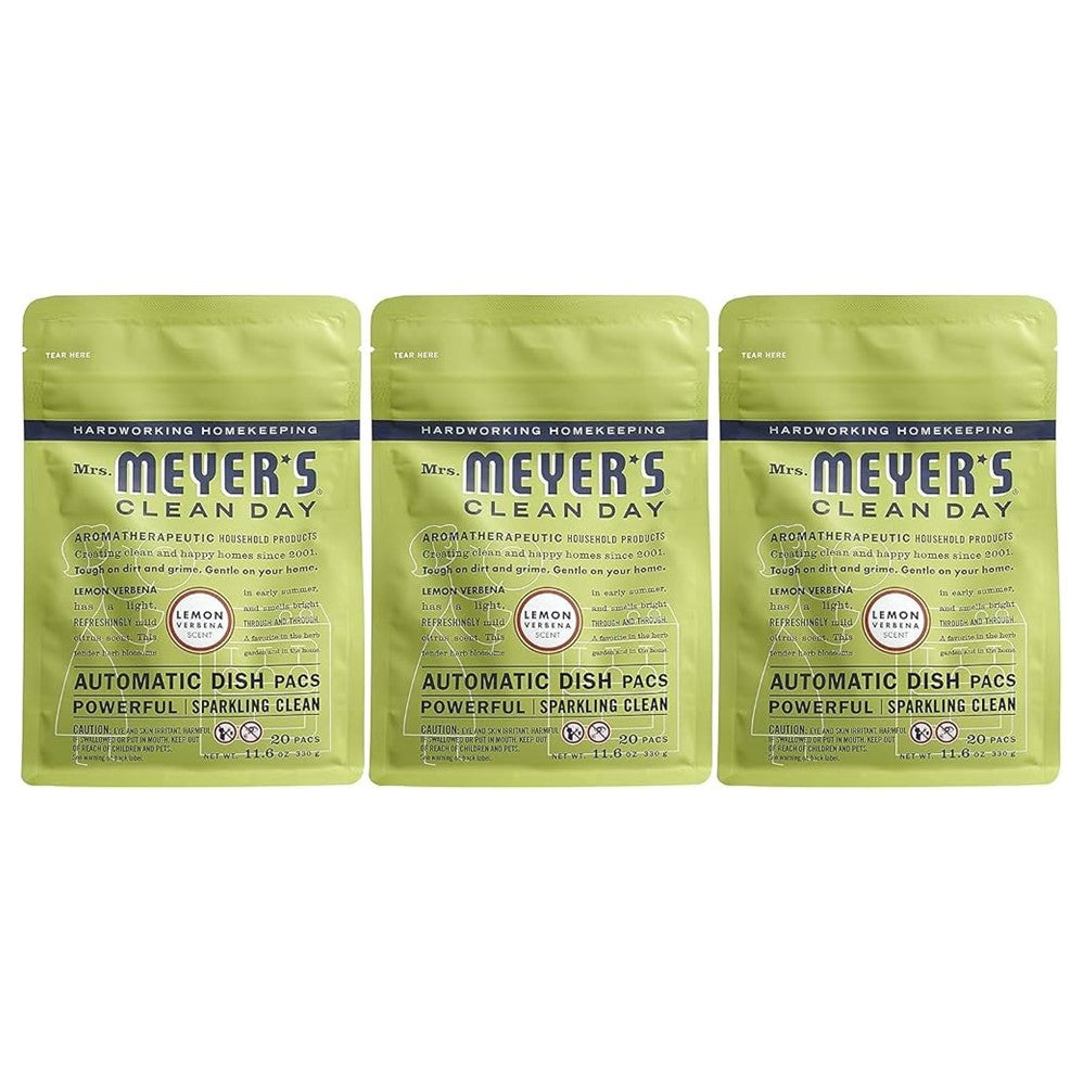 Mrs. Meyer's Automatic Dishwashing Tablets Lemon Verbena - (3x20)ct/1pk