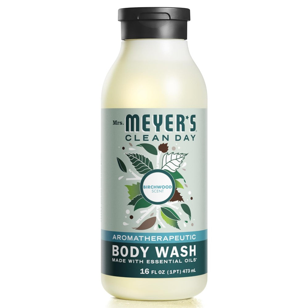 Mrs. Meyer's Body Wash Birchwood - 16oz/6pk