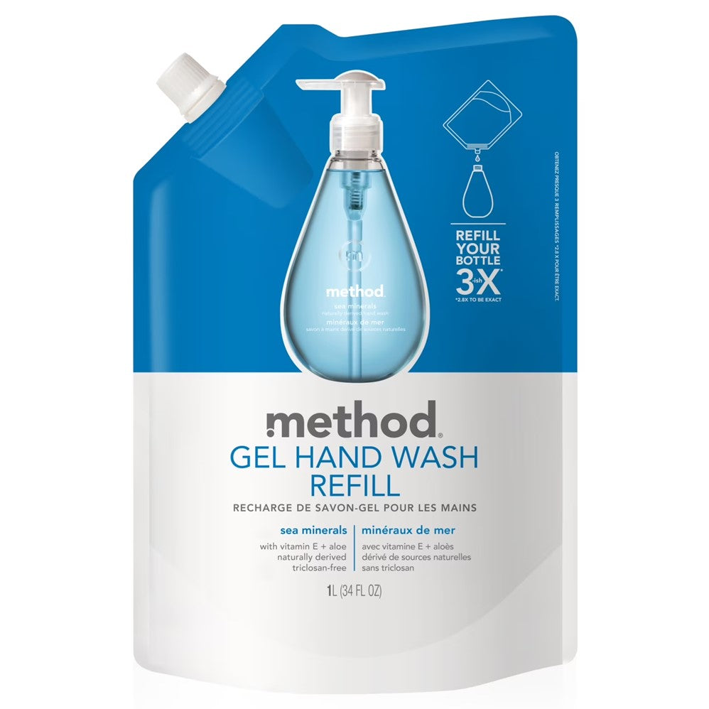 Method Gel Hand Wash Sea Minerals Refill - 34oz/4pk