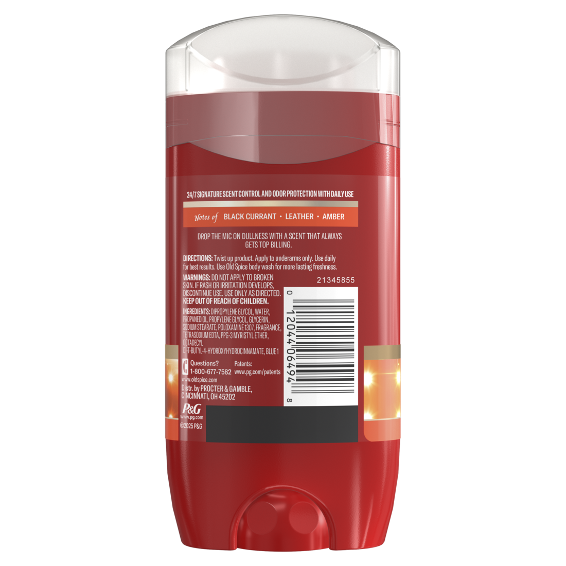 Old Spice Red Collection Deodorant for Men Headliner Scent 24-Hour Odor Protection with Refreshing Fragrance and Long-Lasting Freshness - 3oz/12pk