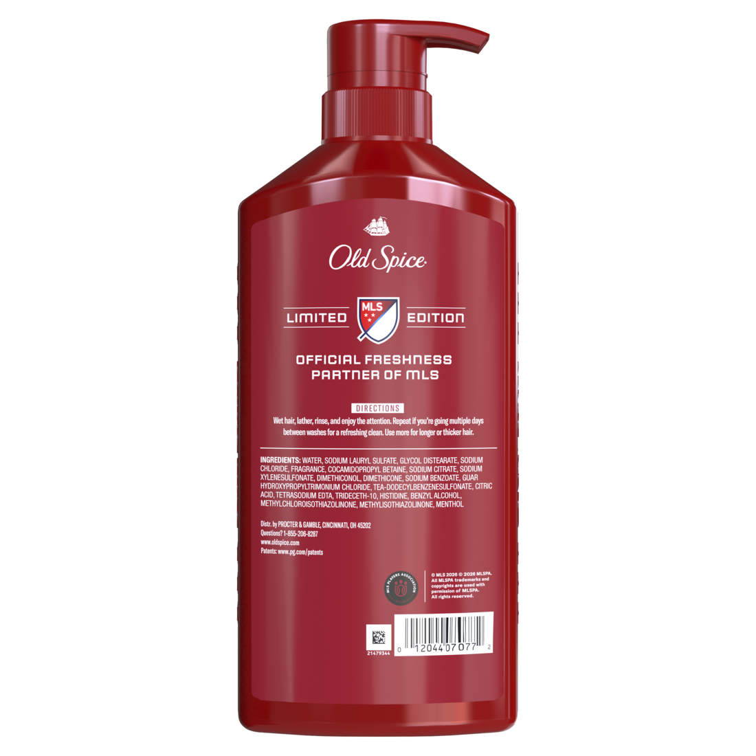 Old Spice MLS Victory 30 with 2in1 Shampoo & Conditioner for Men Old Spice x MLS for Healthy & Full Looking Hair - 21.9oz/4pk