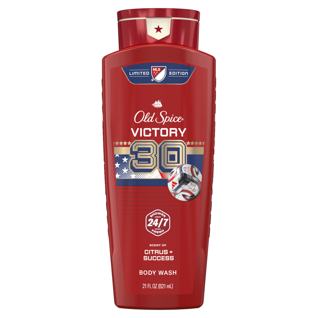 Old Spice Body Wash for Men Victory with Citrus + Success and Long Lasting Scent - 21oz/4pk