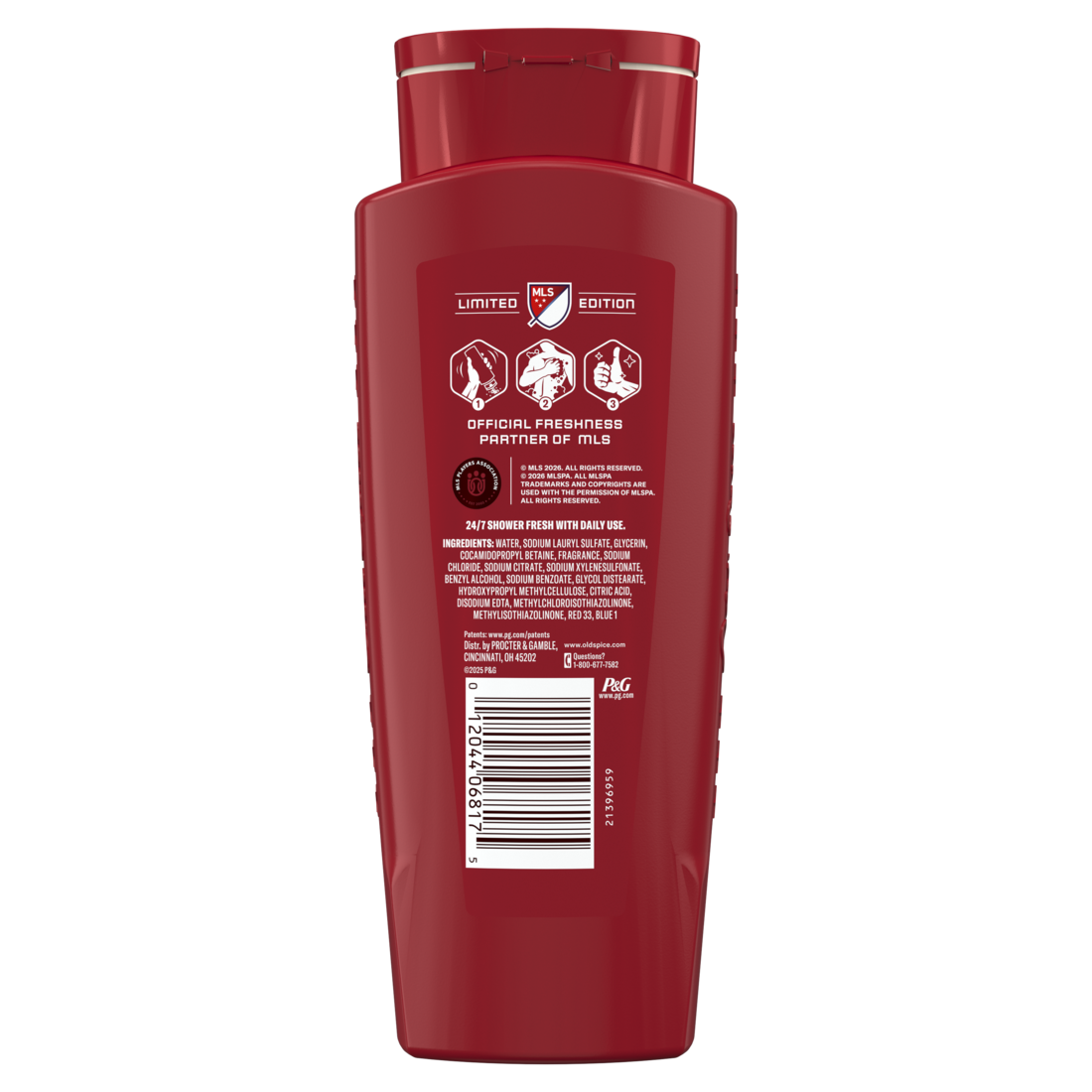 Old Spice Body Wash for Men Let's Goooal Limited Edition Collection with Patchouli + Glory and Long Lasting Scent - 16oz/4pk