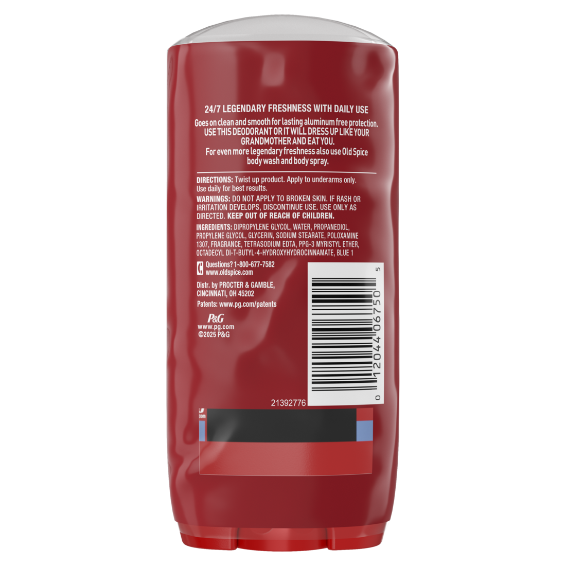 Old Spice Aluminum Free Deodorant for Men 24/7 Freshness Long Lasting Odor Protection Legendary Fragrance with Wolfthorn Sweet Citrus Scent Twin Pack - (2x3)oz/6pk