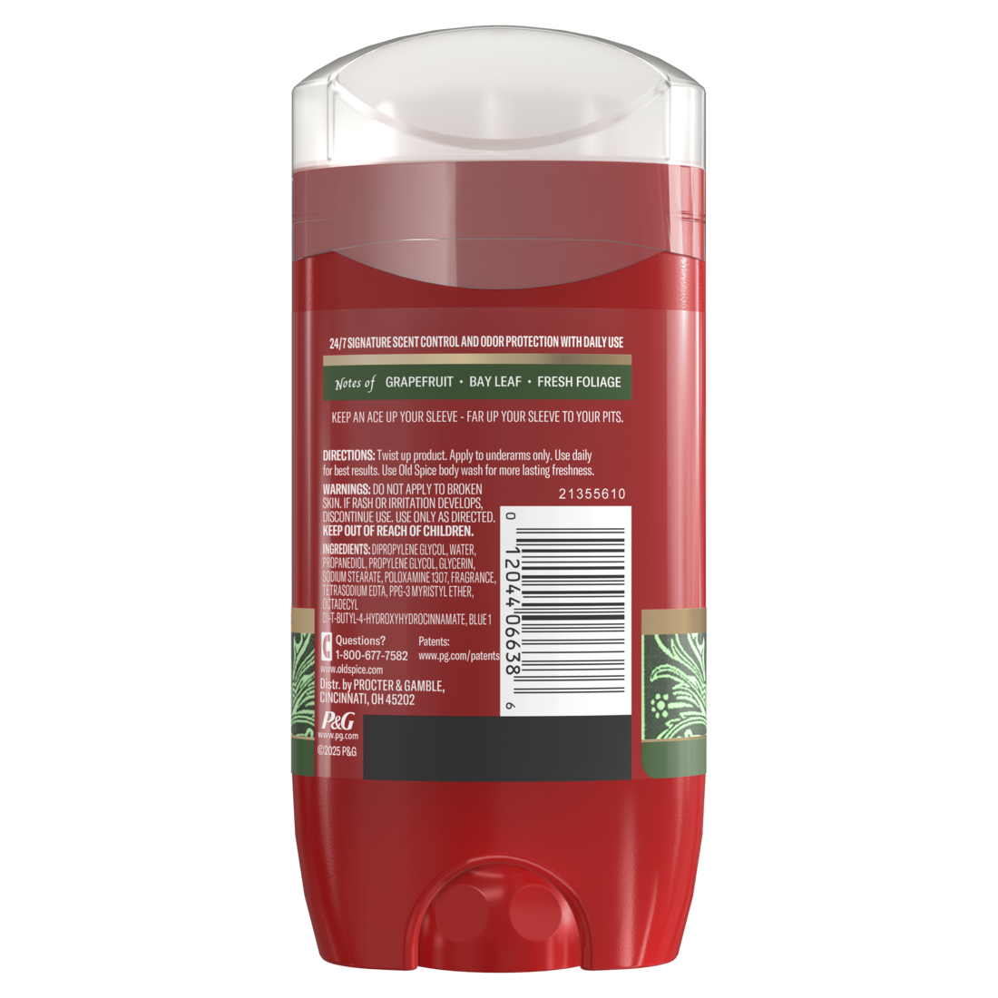 Old Spice Red Collection Deodorant for Men Ace Scent 24-Hour Odor Protection with Refreshing Fragrance and Long-Lasting Freshness - 3oz/12pk