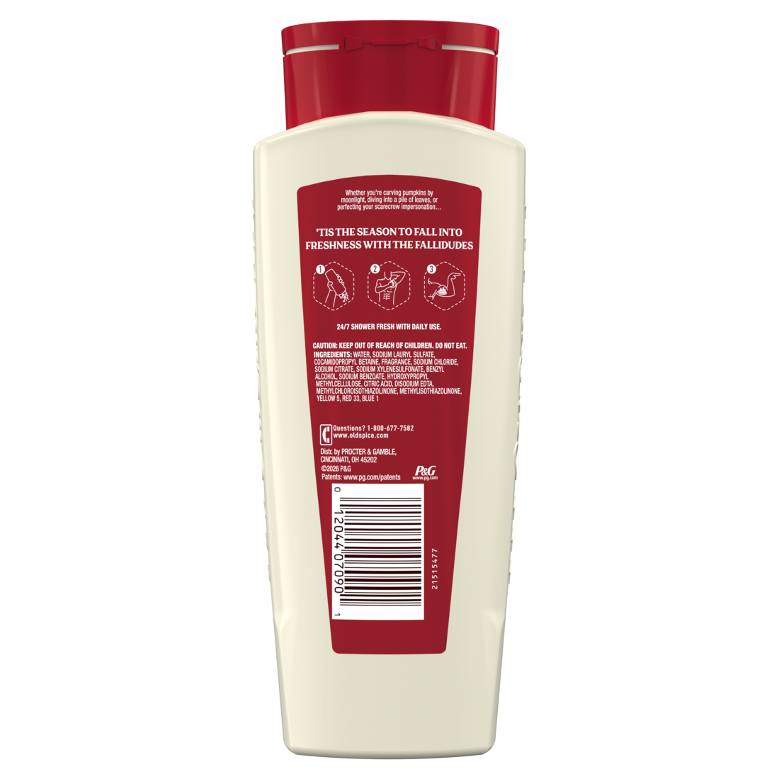 Old Spice Men's Body Wash with Apple Crumbro Scent of Apple Cider Long Lasting Cleanse & Refresh Limited Seasonal Edition - 16oz/4pk