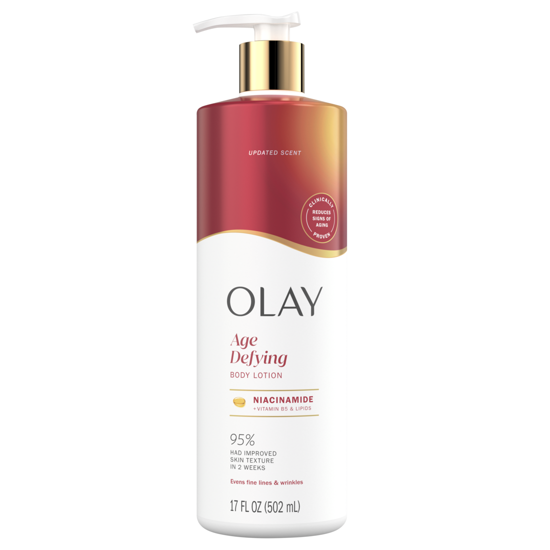Olay Age Defying Body Lotion with Niacinamide and Vitamin B5 Even Fine Lines and Wrinkles - 17oz/6pk